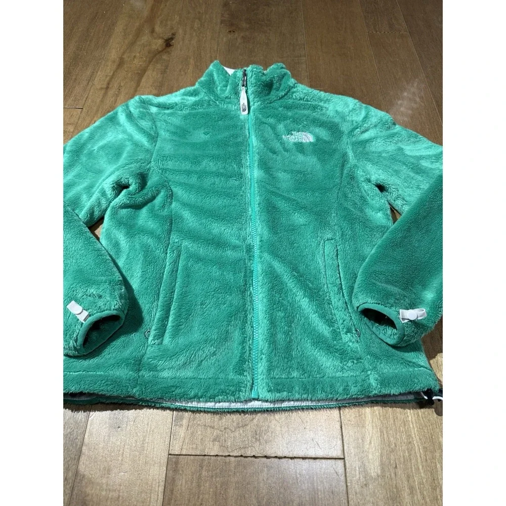 The North Face Osito Full Zip Fuzzy Jacket Women's Small Casual Emerald‎ Green